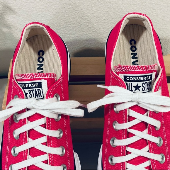 Converse Chuck Taylor All Star Double Stack Platform Low-tops. Hot Oz Pink. - Picture 4 of 11